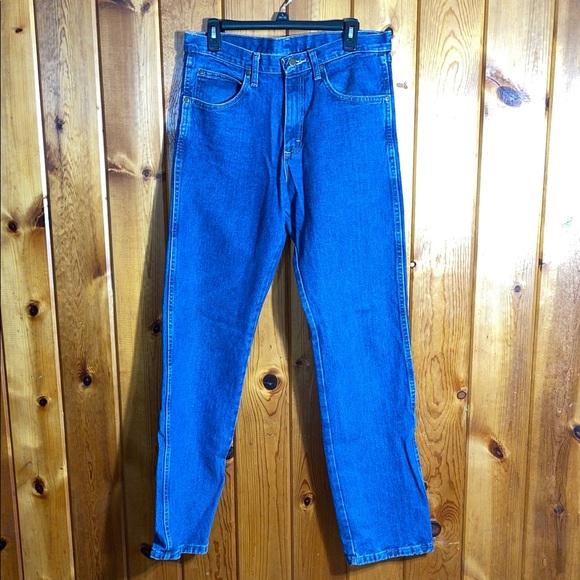 Wrangler Men's Vibrant Blue Straight Jeans size 32x34 men’s cowboy pants - Picture 1 of 6